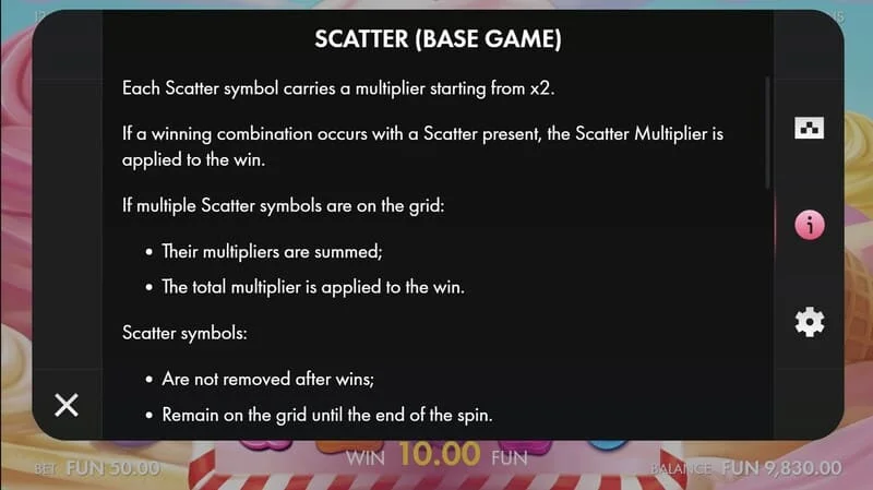 Sugar Wins — Scatter ar reizinātāju